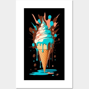 Ice cream Lovers Posters and Art